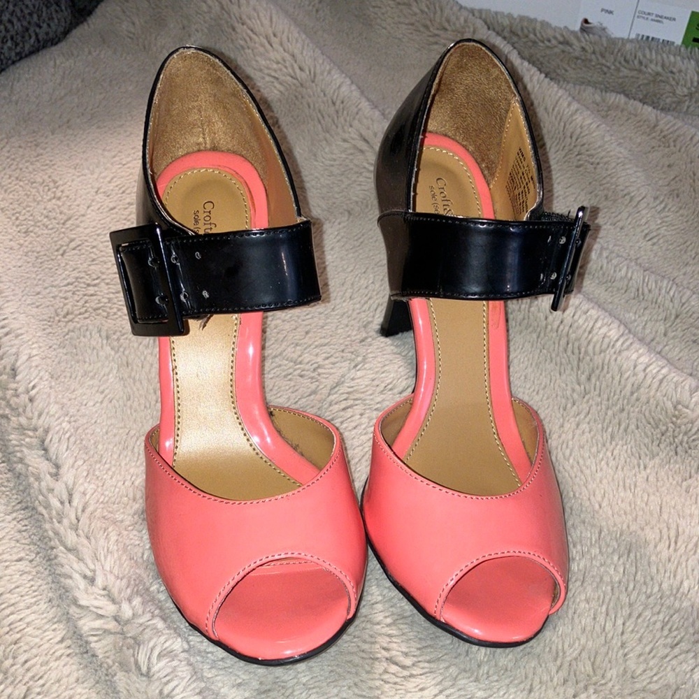 Croft & Barrow Sole Sensibility Color Block Heels, size 7.5